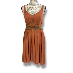 Z Spoke Zac Posen Size 6 Jersey Draped Fit Flare Cut-out Detail Pleated Dress